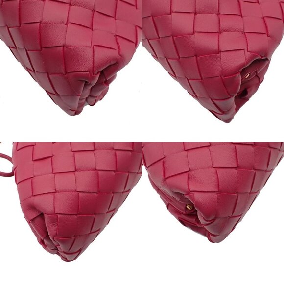 BOTTEGA VENETA Logo Intrecciato Mini Shoulder Bag Leather Pink Italy 93RF473 - Picture 4 of 14